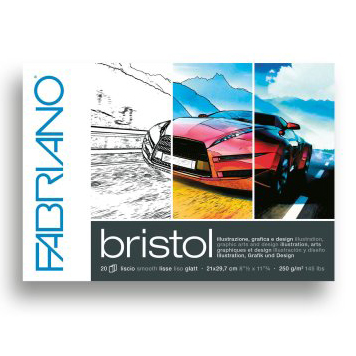 Blok Fabriano Bristol 21x29,7cm 250gr 20L