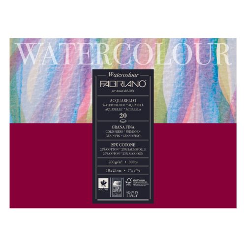 Blok Fabriano Watercolour 18x24 200gr 20L