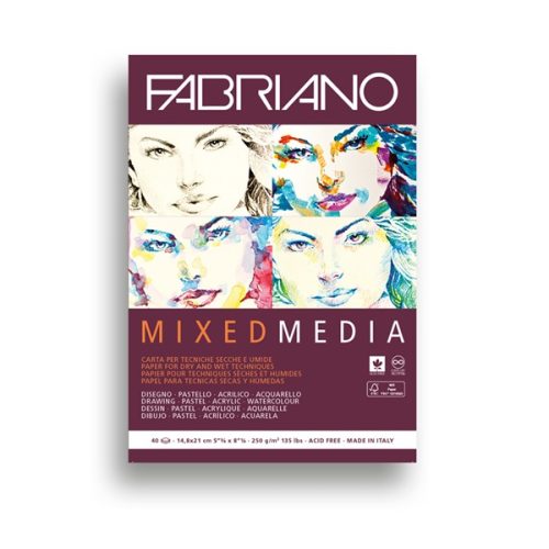 Blok Fabriano Mixed Media 14,8x21 cm 250gr 40L