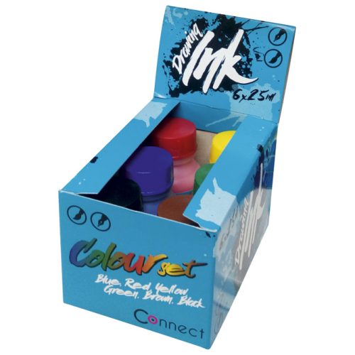 Tuš za crtanje 25mlx6boja Connect